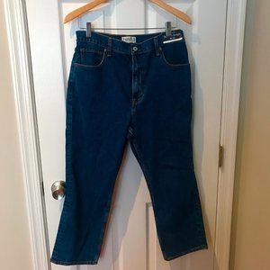 NWT Abercrombie Curve Love True Blue Straight Leg Jeans Size 10/30 Short